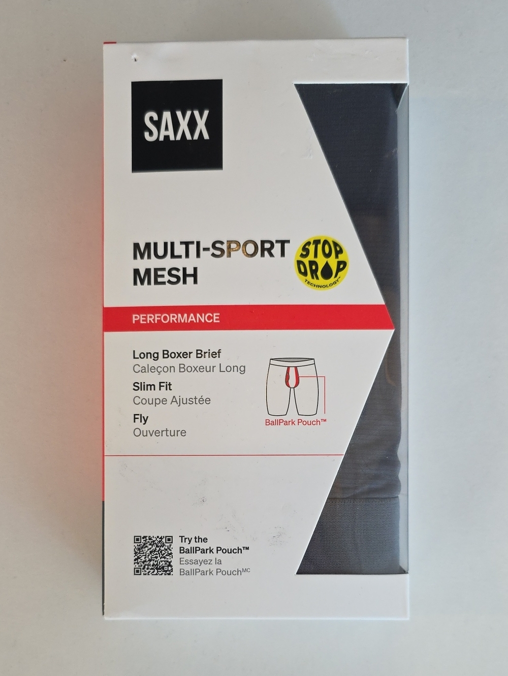 Saxx Multi-Sport Mesh Long Boxer Brief — Gray